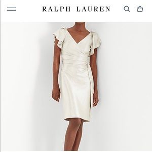 Ralph Lauren Metallic Champagne party dress 🍾